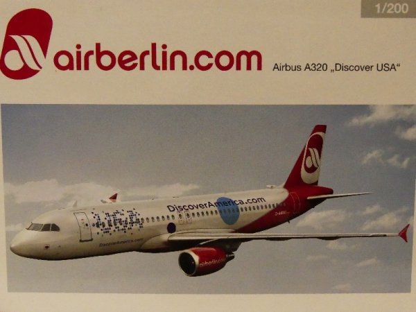 1/200 Herpa Airberlin Airbus A320 Discover USA 557306