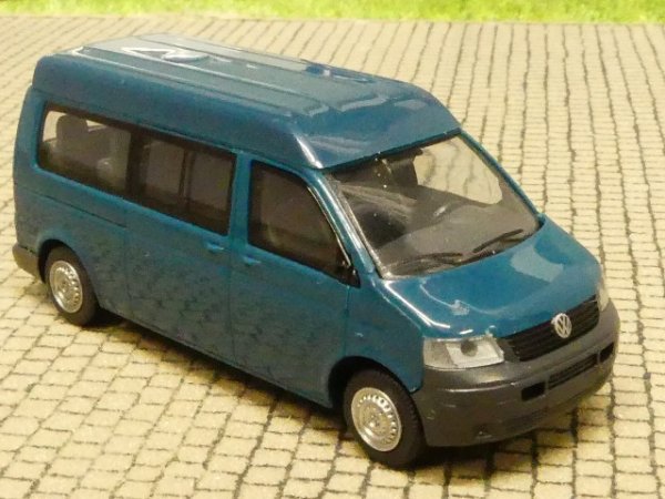 1/87 Rietze VW T5 Bus Mittelhochdach LR blaugrün 11510