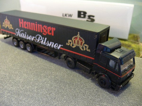 1/87 B&S MB SK Henninger Kaiser Pilsner Planen Sattelzug