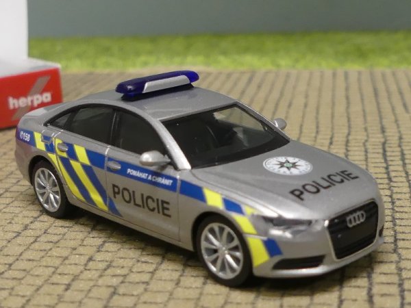 1/87 Herpa Audi A6 Limousine Policie Prag CZ 094429 SONDERPREIS