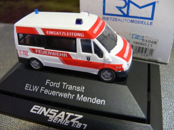 1/87 Rietze Ford Transit ELW Feuerwehr Menden 51048