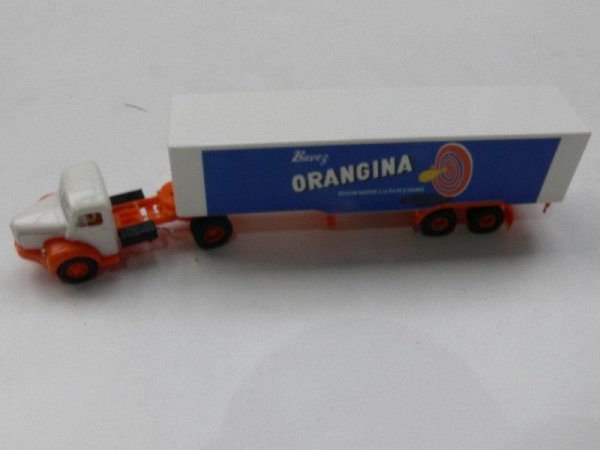 1/87 Brekina Berliet GLR 8 Orangina Koffer-Sattelzug 85402