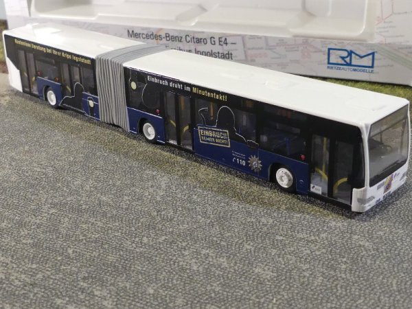 1/87 Rietze MB Citaro G 06 Polizeibus Ingolstadt 67095