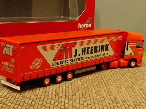 1/87 Herpa DAF XF SSC Heebink Lowliner-Gardinenplanen-Sattelzug 313292