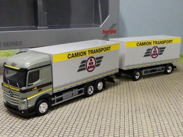 1/87 Herpa MB Actros `18 StreamSpace Koffer-HZ Camion Transport CH 950787