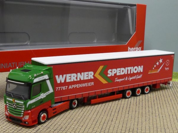 1/87 Herpa MB Actros Bigspace 15m Lowliner-SZ Werner 317214