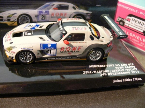 1/43 Minichamps MB SLS AMG GT3 Rowe Racing Zehe/Hartung/Rehfeld/Bullitt 24h Nürburgring 2012 437123221 VP