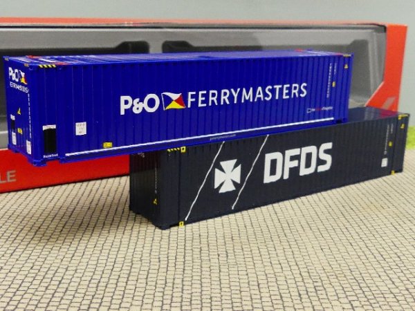 1/87 Herpa Container-Set 45ft High Cube P&O Ferrymaster / DFDS 076937