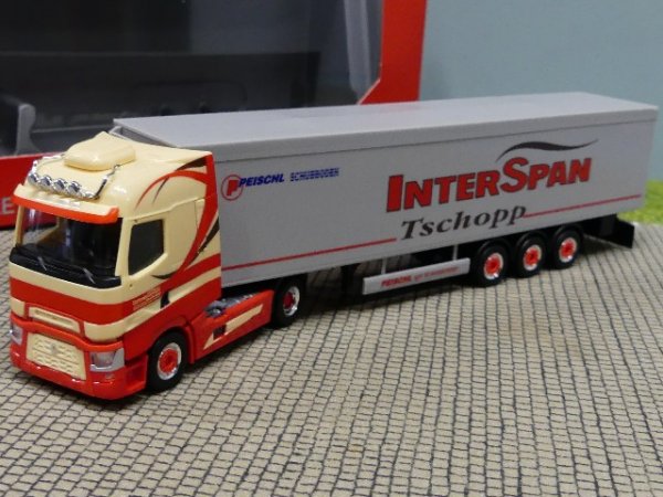 1/87 Herpa Renault T InterSpan Tschopp ( CH ) Schubboden Sattelzug 311618