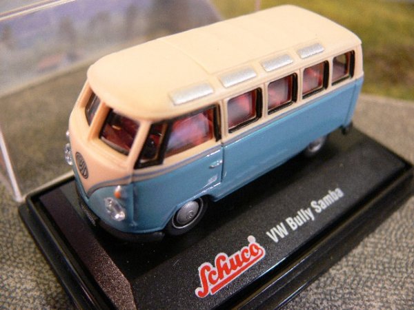 1/72 Schuco VW T1 Samba elfenbein/blau Dachfenster aufgedruckt