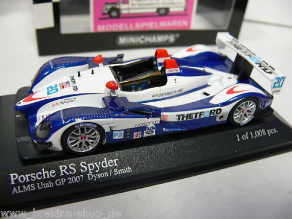 1/43 Minichamps Porsche RS Spyder ALMS Utah GP 2007 #20 400076620