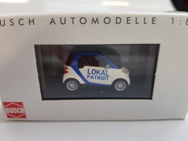 1/87 Busch Smart 2007 Car 2 go LOKAL Patriot 46135-2