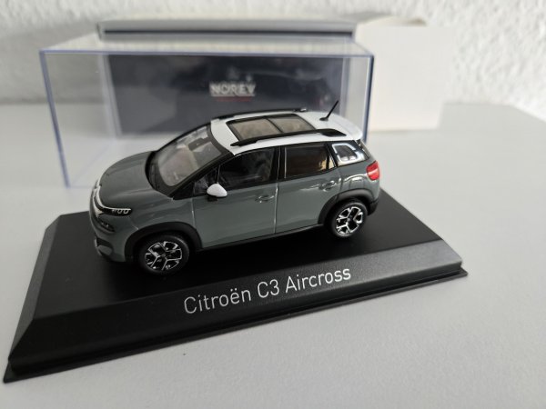 1/43 Norev Citroen C3 Aircross 2021 Kaki Grey & White roof & White Deco 155335