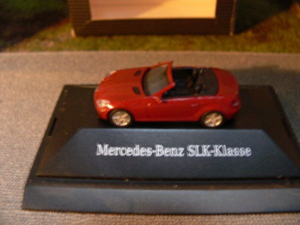 1/87 Herpa MB SLK Cabriolet rotmetallic PC Box