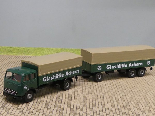 1/87 Brekina MB 334 Glashütte Achern Planen Hängerzug 7622