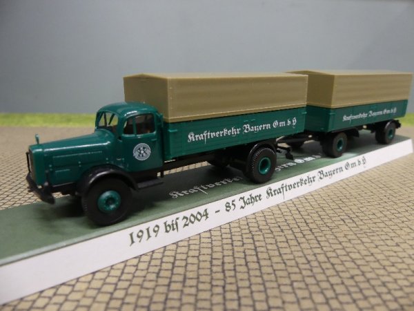 1/87 Brekina MB 4500 Kraftverkehr Bayern Planenhängerzug