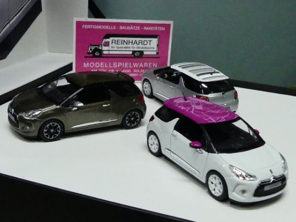 1/43 Norev Citroen DS3 3er Set Flower / Grafic Art / Falvio AMC019123