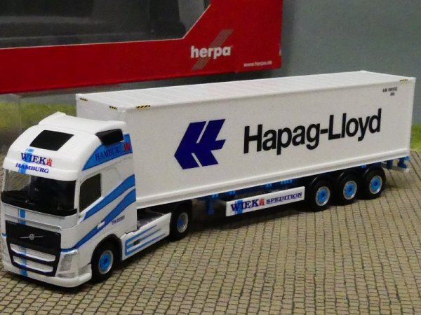 1/87 Herpa Volvo FH Gl. XL Container-SZ Wiek / Hapag Lloyd Hamburg 314848