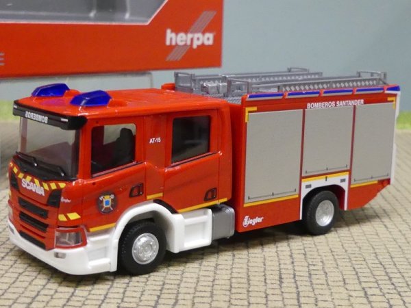 1/87 Herpa Scania CP Crewcab HLF Löschfahrzeug Feuerwehr Santander SP 097543