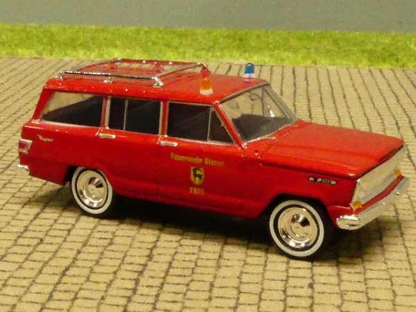 1/87 Brekina Jeep Wagoneer Feuerwehr Glarus CH Schweiz 91989