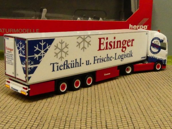 1/87 Herpa Volvo FH Gl. Eisinger Kühltransporte Kühlkoffer SZ 313025