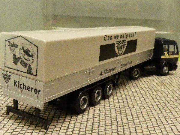 1/87 Herpa MB NG Kicherer Spedition Planen Sattelzug