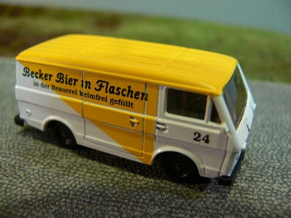 1/87 VW LT Becker Bier in Flaschen Kasten Türnummer 24