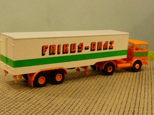 1/87 Brekina MB 1620 FRIKUS GRAZ Spedition Österreich Koffer Sattelzug