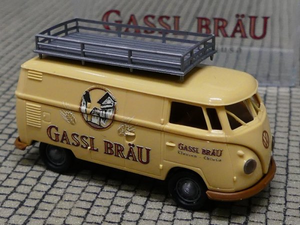 1/87 Brekina # 1925 -2 VW T1 b Gassl Bräu mit Dachträger Kasten