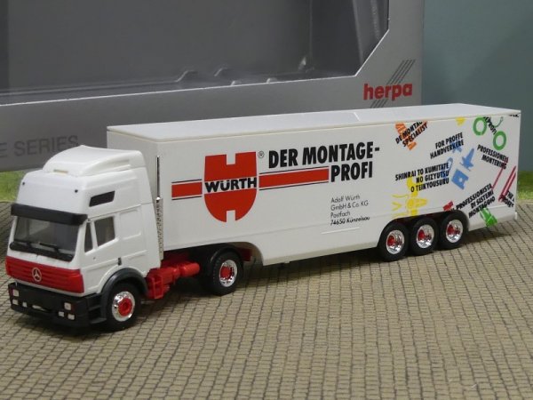 1/87 Herpa MB SK Würth Volumen-Koffersattelzug