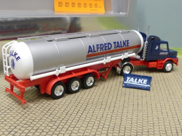 1/87 Herpa Scania Hauber ALFRED TALKE silber Tank-Sattelzug