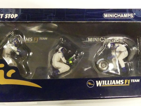 1/43 Minichamps Williams F1 Rear Tyre Change Set Pit Stop 343 100053
