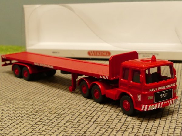 1/87 Wiking MAN F80 Rosenkranz Flachpritschensattelzug 0554 01