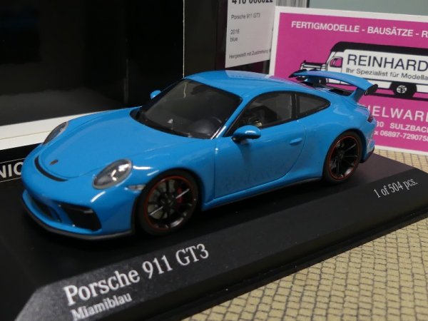 1/43 Minichamps Porsche 911 GT3 2016 blau 1of 504 pcs 410 066022