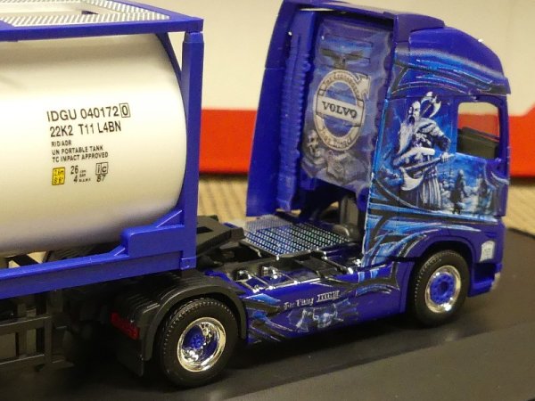 1/87 Herpa Volvo Dinges FH GL XL 20ft Tankcontainer Sattelzug 122238