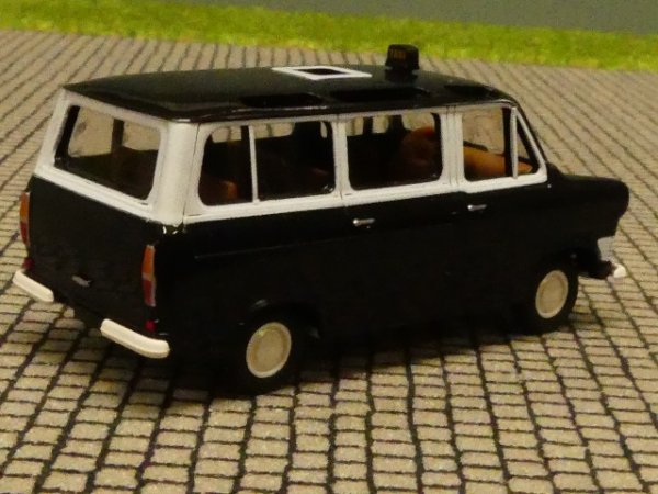 1/87 Brekina Ford Transit Taxi schwarz Bus 34021