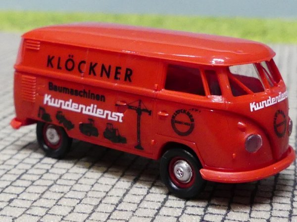 1/87 Brekina # 1929 VW T1 b Klöckner Baumaschinen Kasten 32700