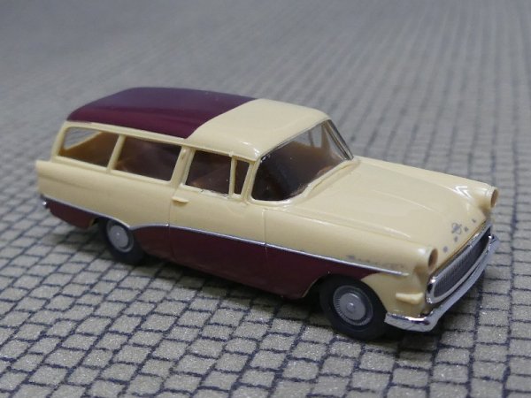 1/87 Brekina Opel Rekord P1 Caravan beige/weinrot 20049