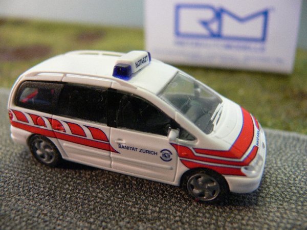 1/87 Rietze VW Sharan Sanität Zürich CH 50776