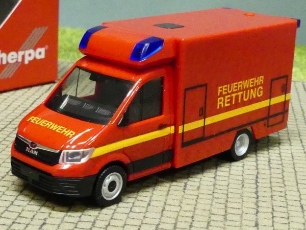 1/87 Herpa MAN TGE Fahrtec RTW Feuerwehr 096232