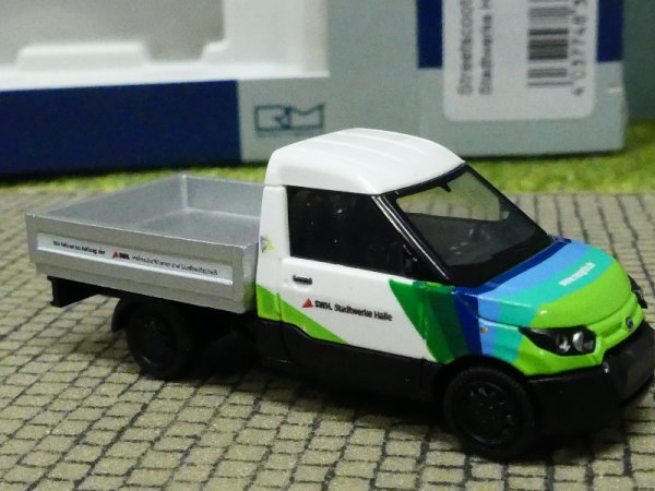 1/87 Rietze Streetscooter Work Pritsche Stadtwerke Halle (D) 33203