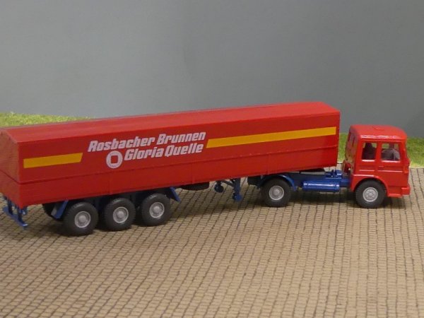 1/87 Wiking MAN F80 Rosbacher Brunnen Gloria Quelle dunkelrot 517 5