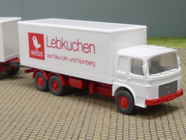 1/87 Wiking MAN Büssing F80 Lebkuchen Weiss Hängerzug 471 1