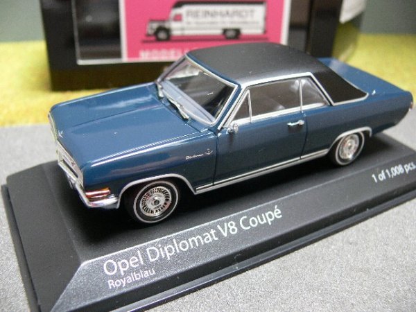 1/43 Minichamps Opel Diplomat V8 Coupe 1965 royalblau 400 048021