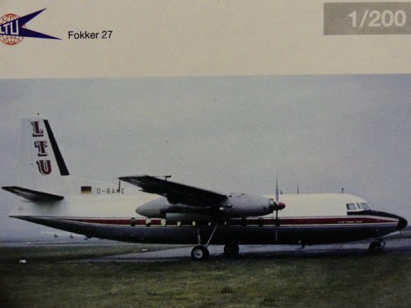 1/200 Herpa LTU Fokker 27 Reg. D-BAKE 557047