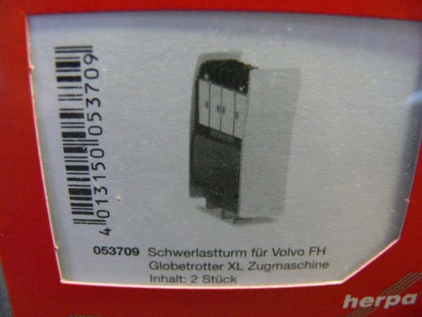 1/87 Herpa Schwerlastturm für Volvo FH Globetrotter XL ZM weiß  053709