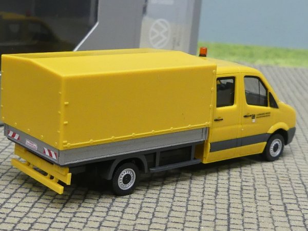 1/87 Herpa VW Crafter Doppelkabine mit Plane Leonhard Weiss 950459