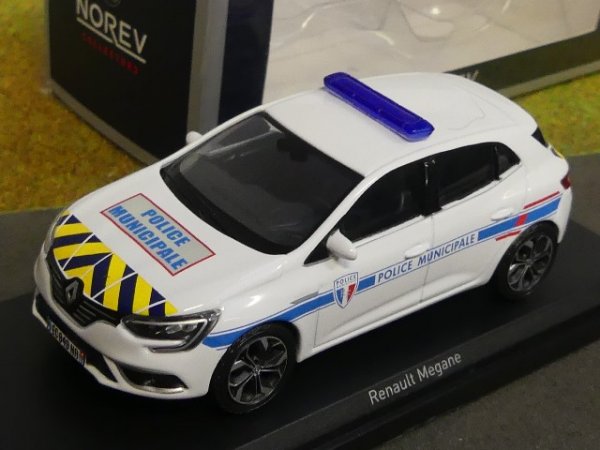 1/43 Norev Renault Megane 2016 Police Municipale gelb blau gestreift 517724