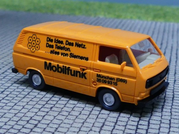 1/87 Wiking VW T3 Mobilfunk Siemens Kasten orange 290