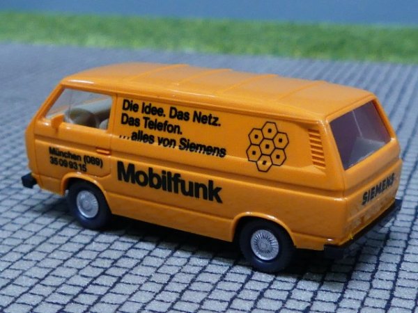 1/87 Wiking VW T3 Mobilfunk Siemens Kasten orange 290